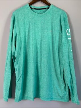 Men's Spyder Long Sleeve Green Rash Guard Size Medium